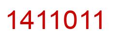 Número 1411011 imagen rojo