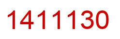 Number 1411130 red image