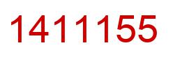 Number 1411155 red image