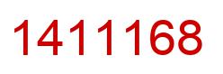 Number 1411168 red image