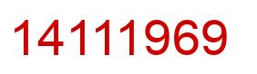 Number 14111969 red image
