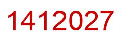 Número 1412027 imagen rojo