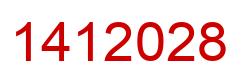 Número 1412028 imagen rojo