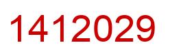 Número 1412029 imagen rojo