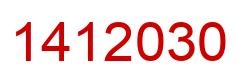 Número 1412030 imagen rojo