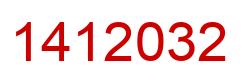Número 1412032 imagen rojo