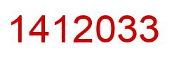 Número 1412033 imagen rojo
