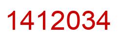 Número 1412034 imagen rojo