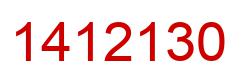 Number 1412130 red image
