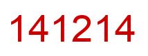 Number 141214 red image