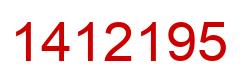 Number 1412195 red image