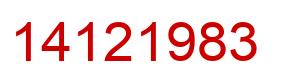 Número 14121983 imagen rojo