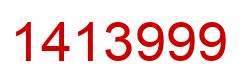 Number 1413999 red image
