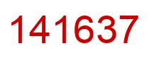 Number 141637 red image