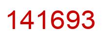 Number 141693 red image