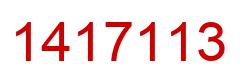 Number 1417113 red image