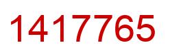 Number 1417765 red image