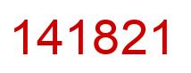 Number 141821 red image