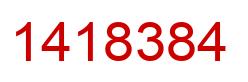 Number 1418384 red image