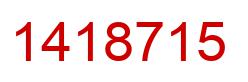 Number 1418715 red image