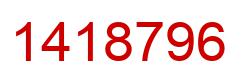 Number 1418796 red image