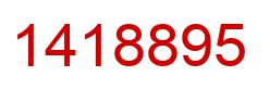 Number 1418895 red image