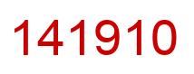 Número 141910 imagen rojo