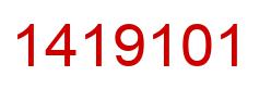 Number 1419101 red image