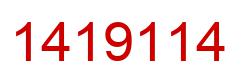 Number 1419114 red image