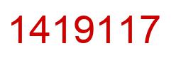 Number 1419117 red image