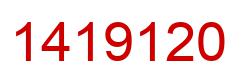 Number 1419120 red image