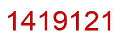 Number 1419121 red image