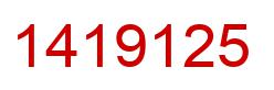 Number 1419125 red image