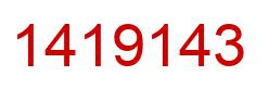 Number 1419143 red image