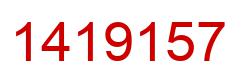 Number 1419157 red image