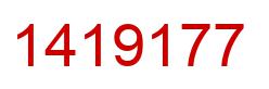 Number 1419177 red image