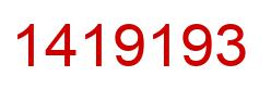 Number 1419193 red image