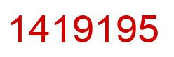 Number 1419195 red image