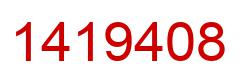 Number 1419408 red image