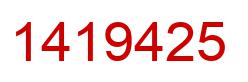 Number 1419425 red image
