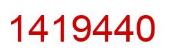Number 1419440 red image
