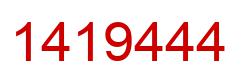 Number 1419444 red image