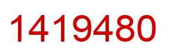 Number 1419480 red image
