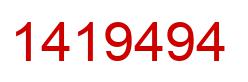 Number 1419494 red image