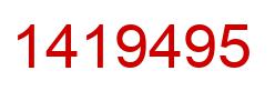 Number 1419495 red image