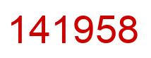 Number 141958 red image