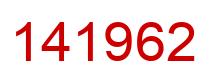 Number 141962 red image