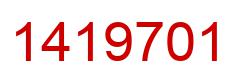 Number 1419701 red image