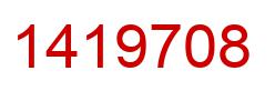 Number 1419708 red image