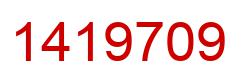 Number 1419709 red image